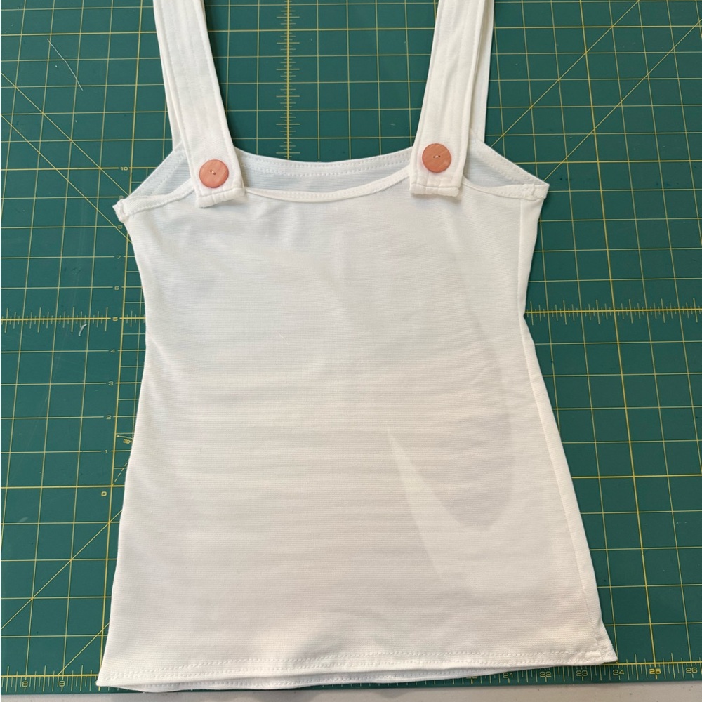 Elegant White Camisole with Button Details